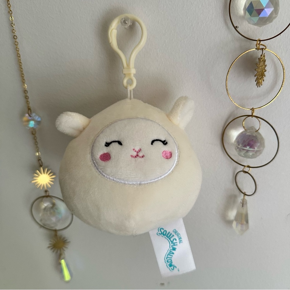 Squishmallow Sophie Lamb Clip Keychain Sheep HTF